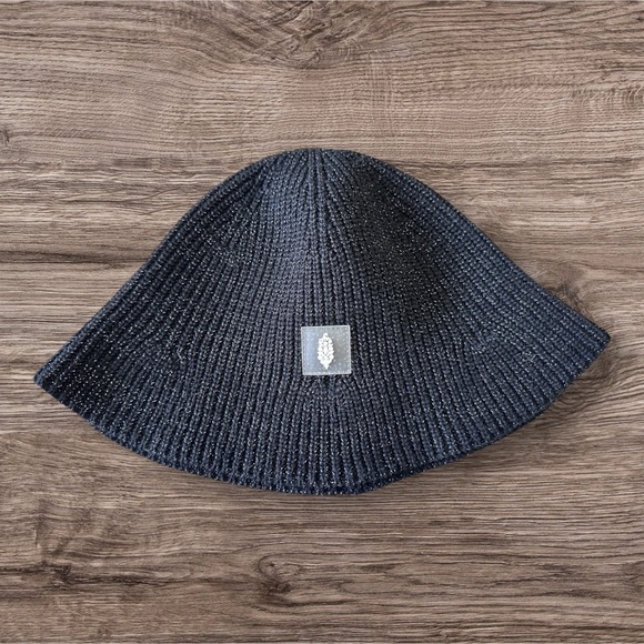 NWT Free People Reflective Bell Beanie in Black main image 2